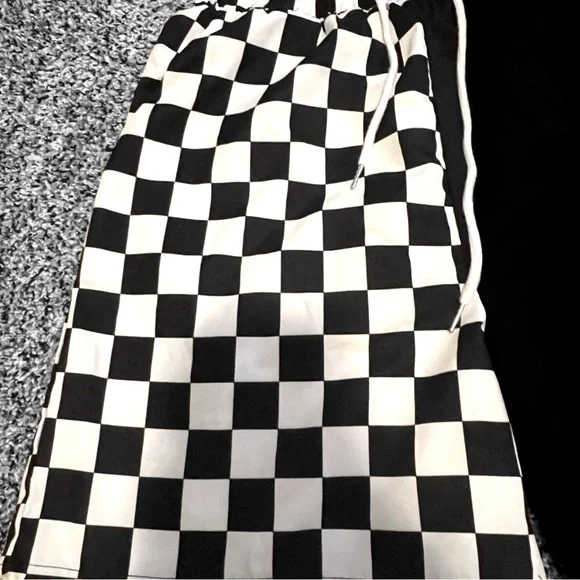 Black & White SHEIN “BLACK SWITCHES” Shorts - Picture 2 of 4